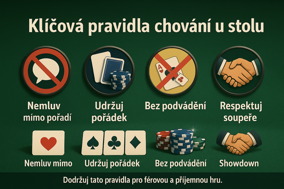 Klíčová pravidla chování u stolu